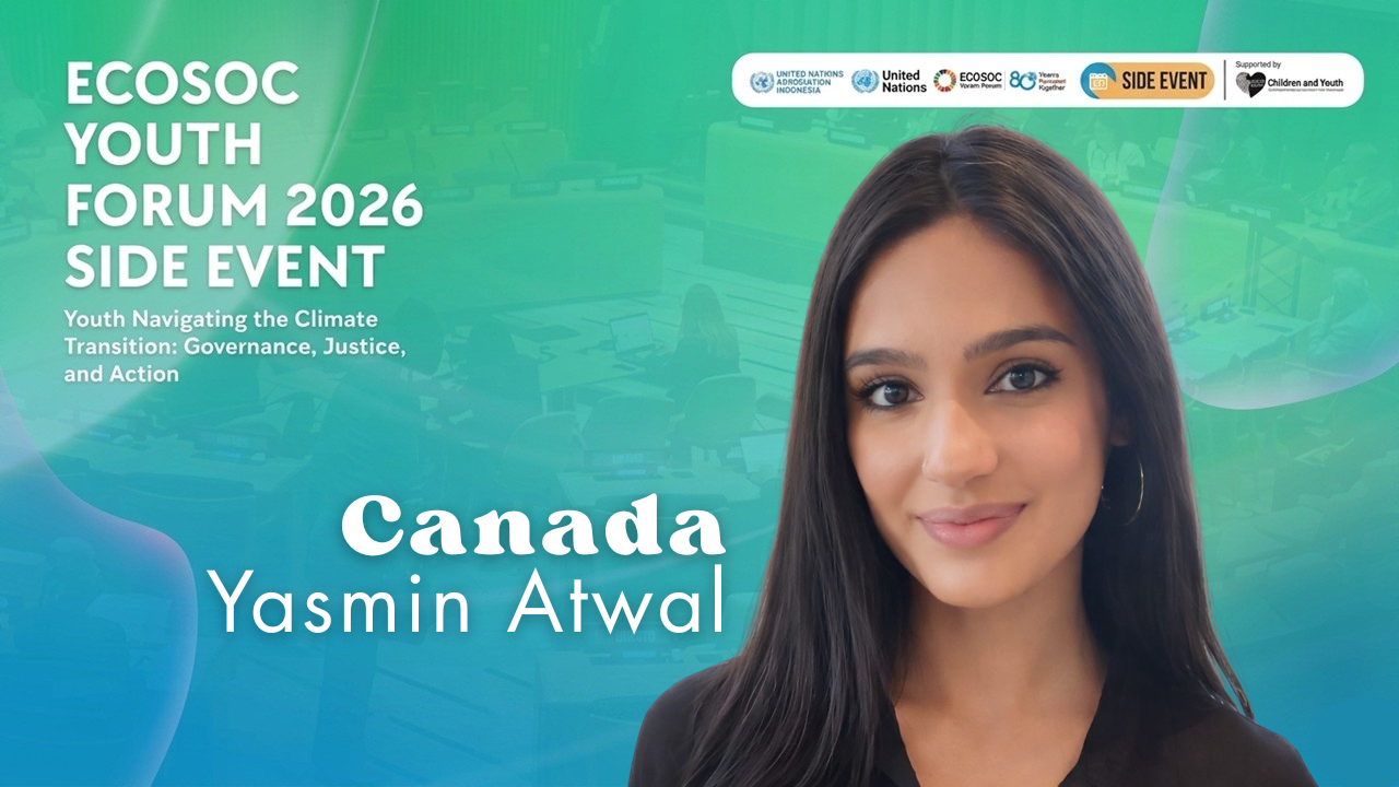 Yasmin in a UN speaking engagement