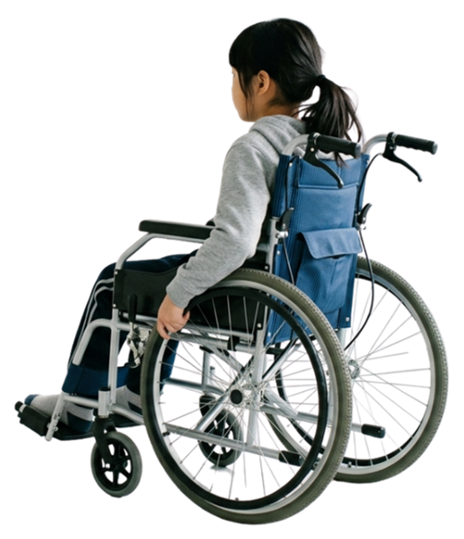 Girl on a wheelchair